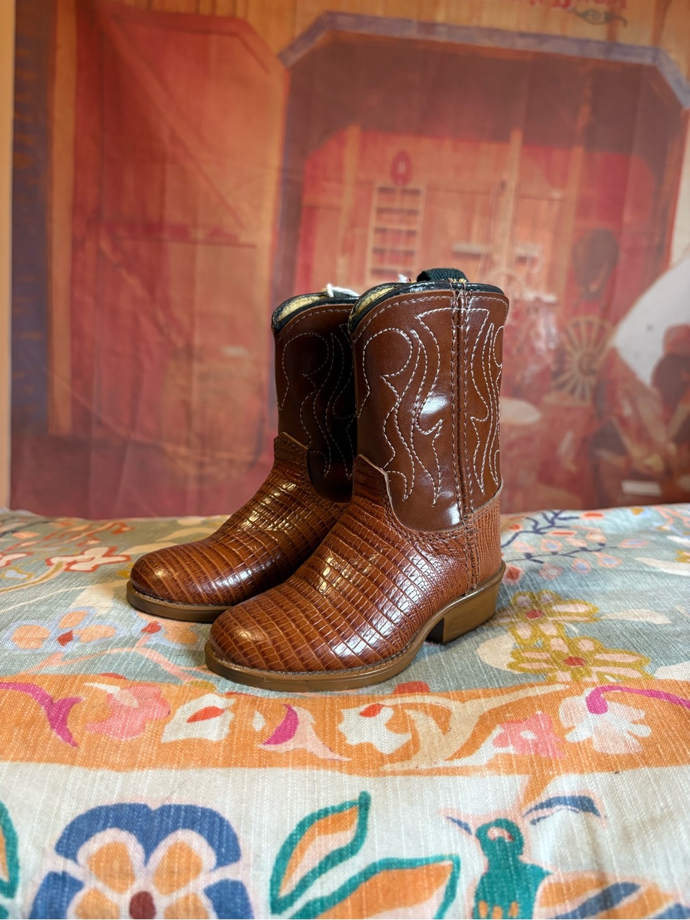 Vintage ACME Toddler Cowboy Boots | Size 4D Brown Western